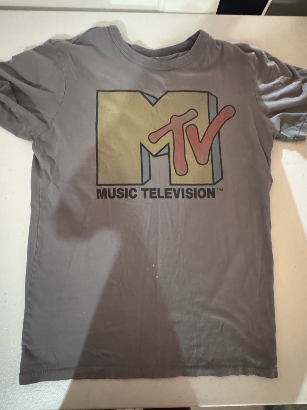 MTV Hoodie in Brown with Yellow and Red Logo